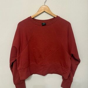 Nike Maroon Cropped Sweatshirt